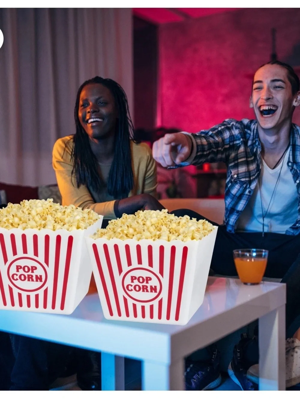 Classic Red & White Popcorn Boxes - Party Snack Holders